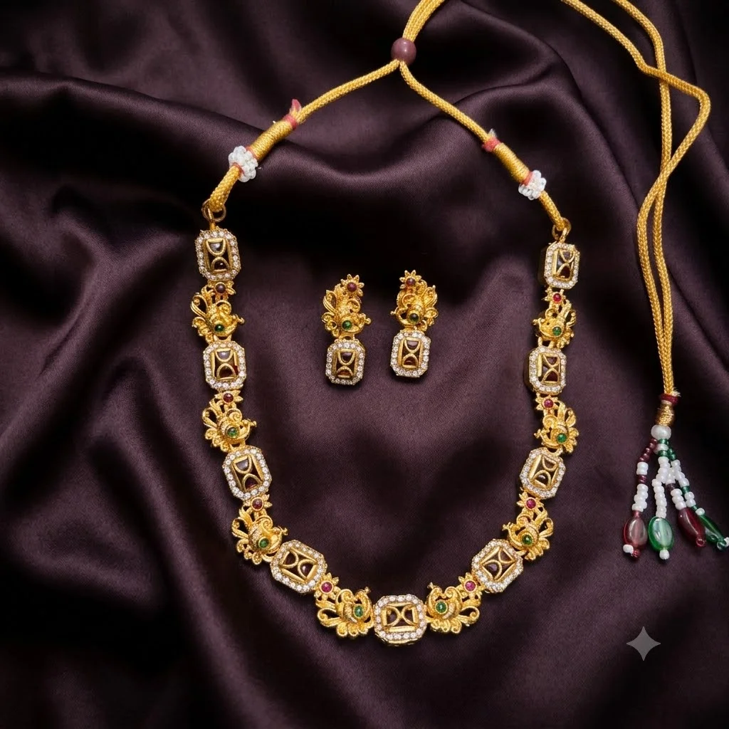 Beautiful Necklace Set with Earrings- NN0002