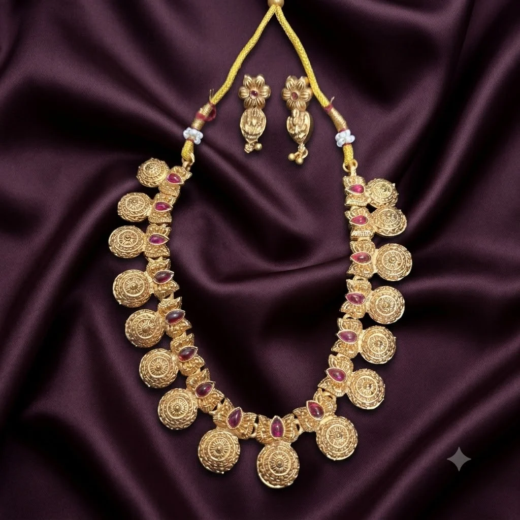Beautiful Short Haram with Earrings- NN0100