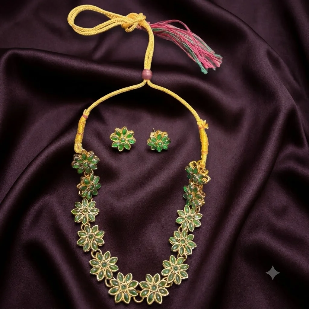 Beauti Lotus Necklace with Earrings- NN0022