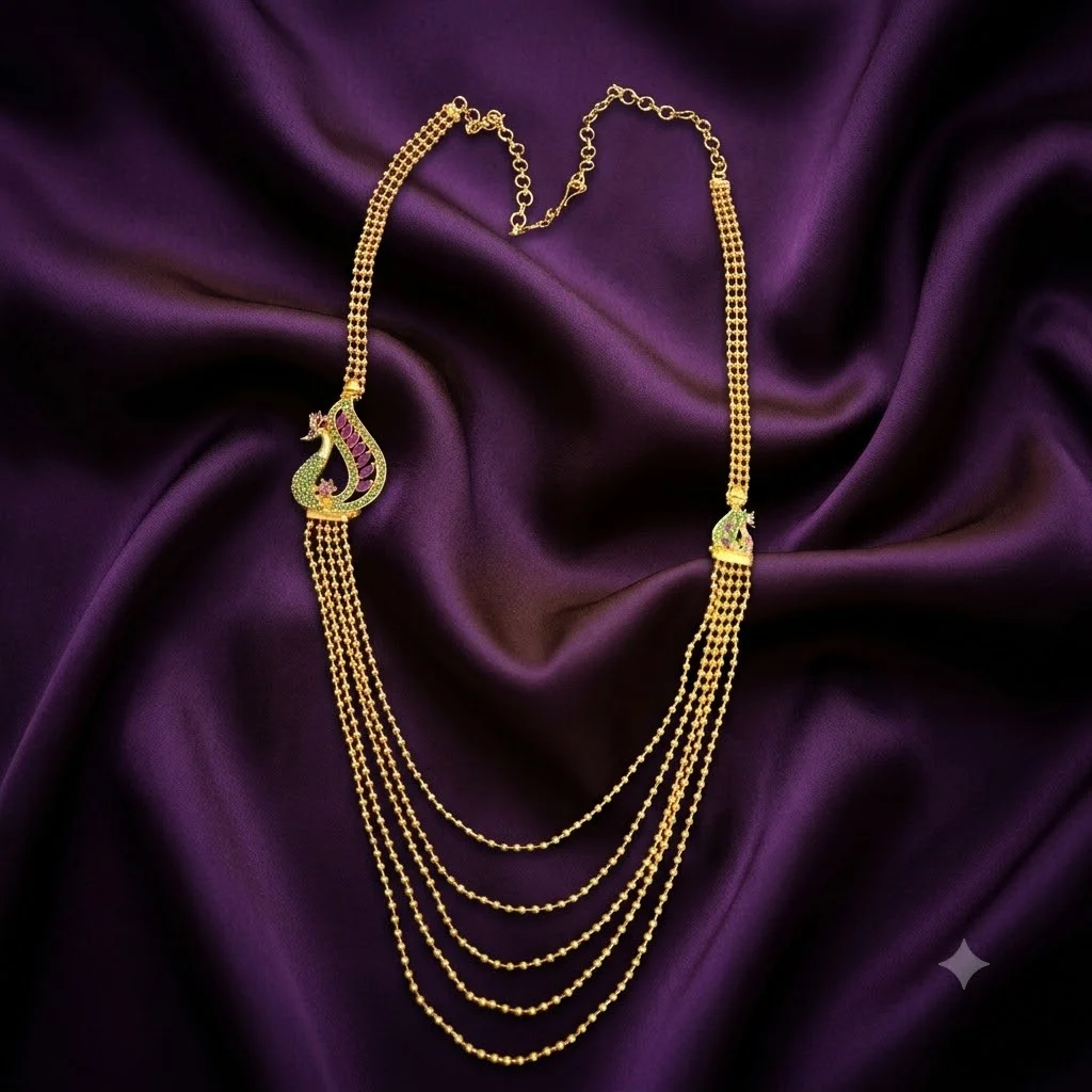 Beautiful Swan  Antique Long Haram Set-NH0018