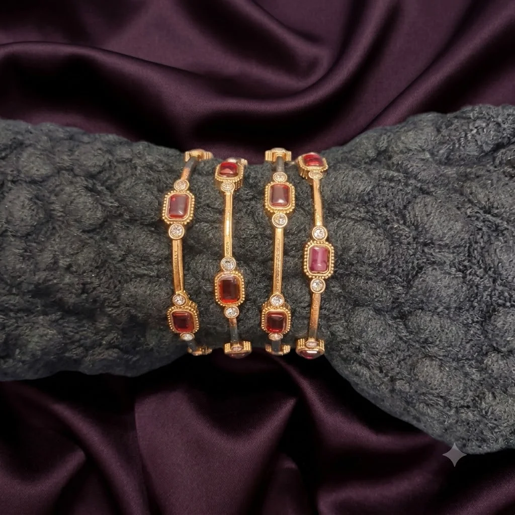 Beautiful 4 Bangles set with Multiple Sizes-BC0003