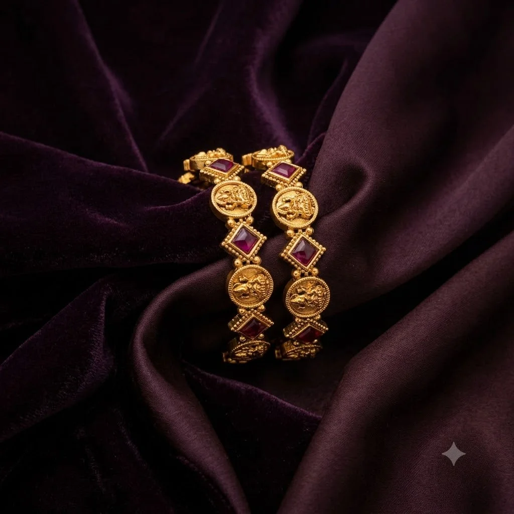 Beautiful Laxmi Devi Bangles set with Multiple Sizes-BC0007