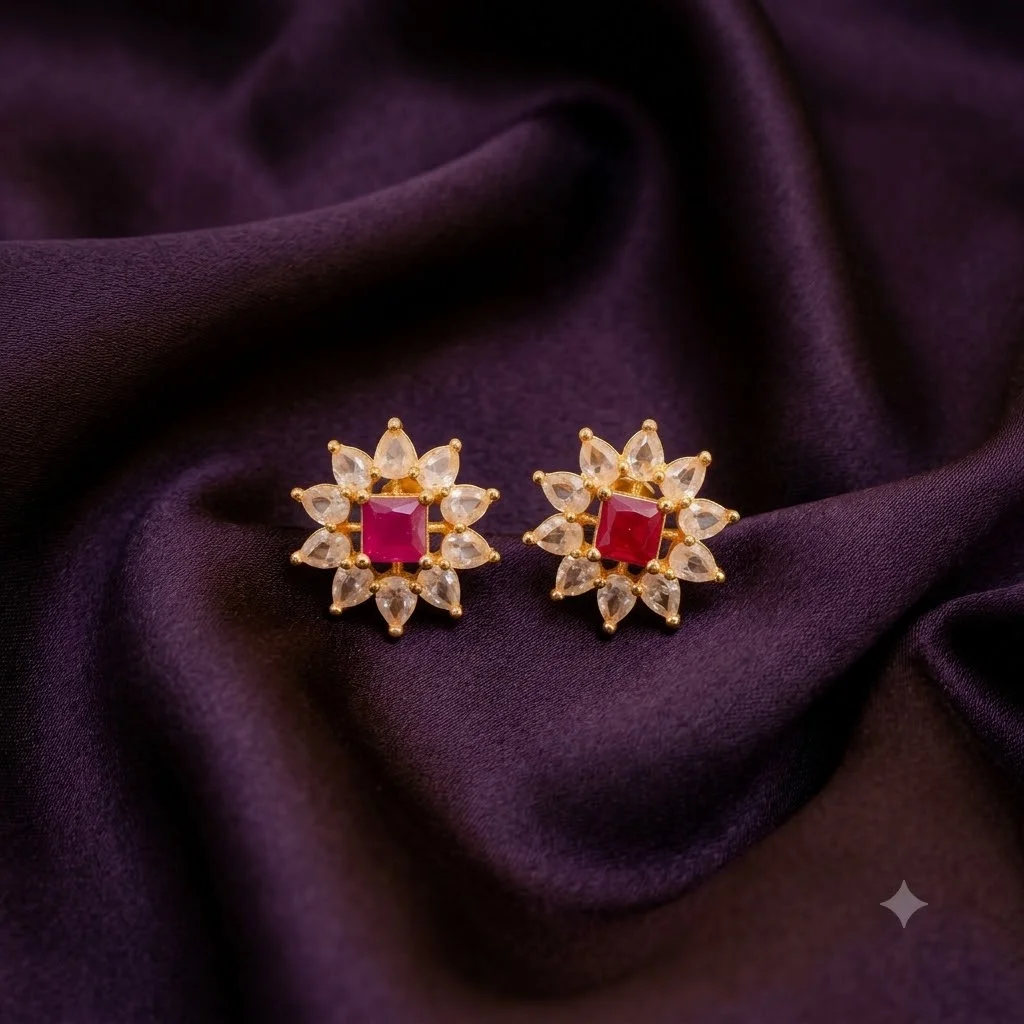 Beautiful  Pink Studds- ER0001