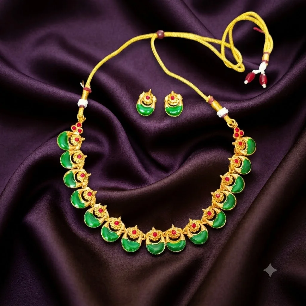 Beautiful Short  Neckalce with Earrings- NN0029