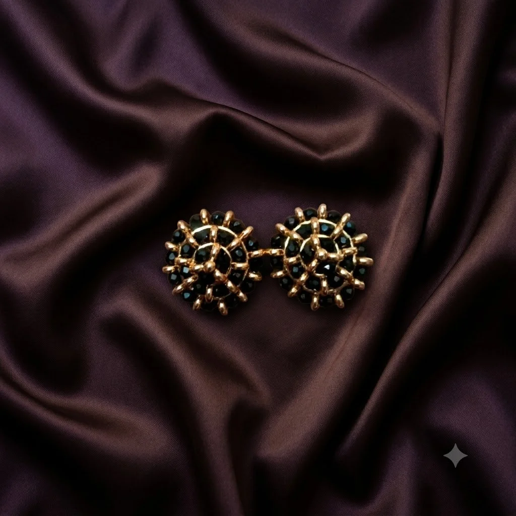Beautiful Black stone Studds- ER0005
