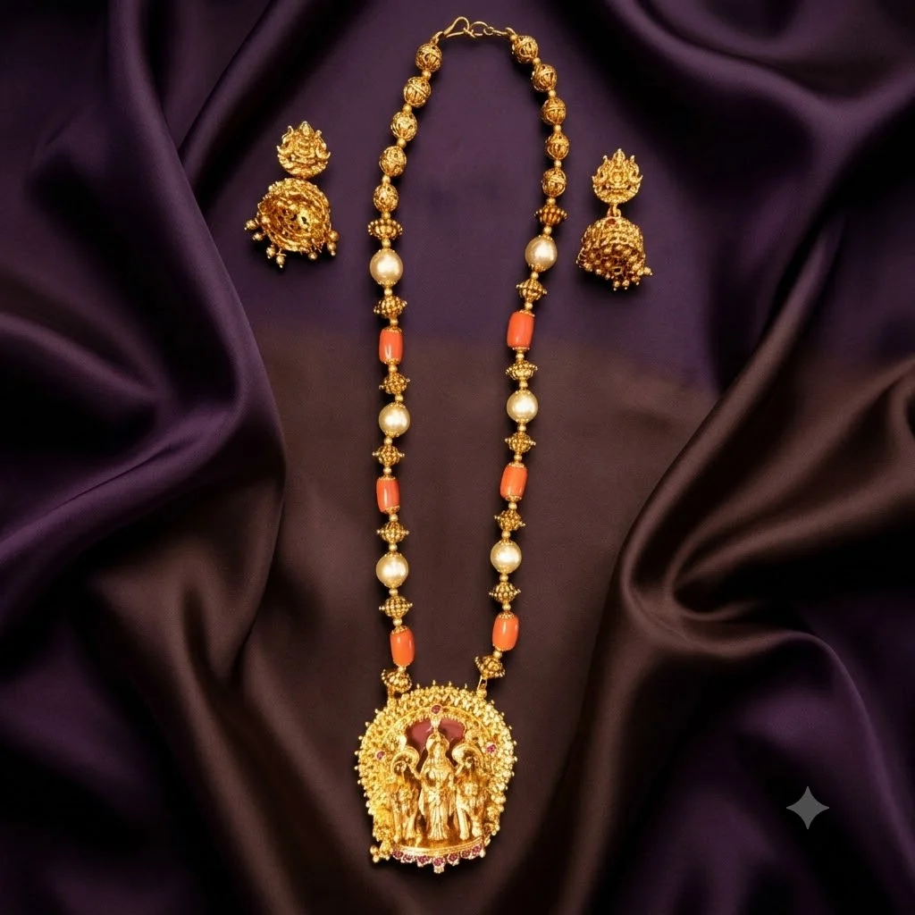 Beautiful Nakshi Haram with Earrings- NH0032