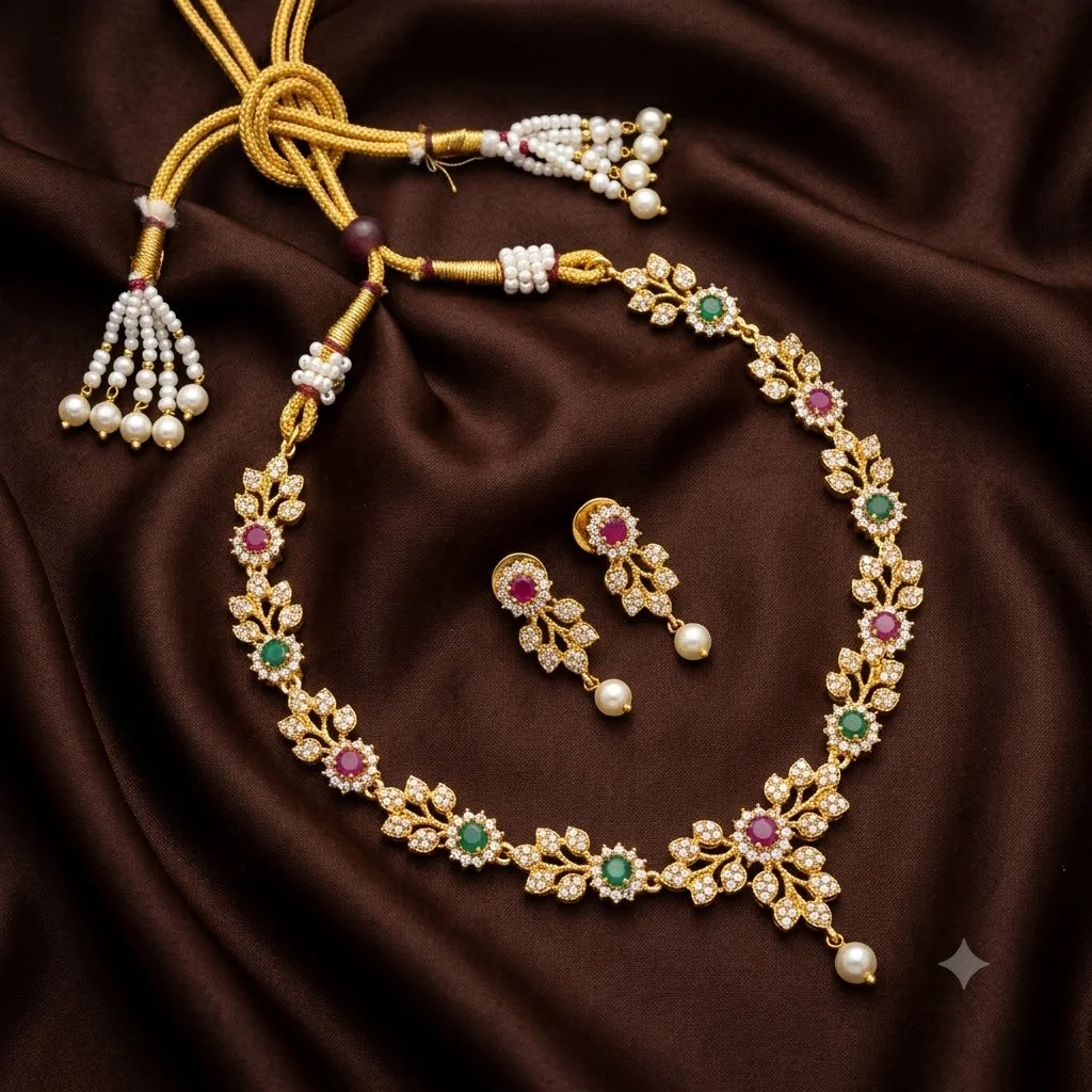 Beautiful Necklace Set with Earrings- NN0047