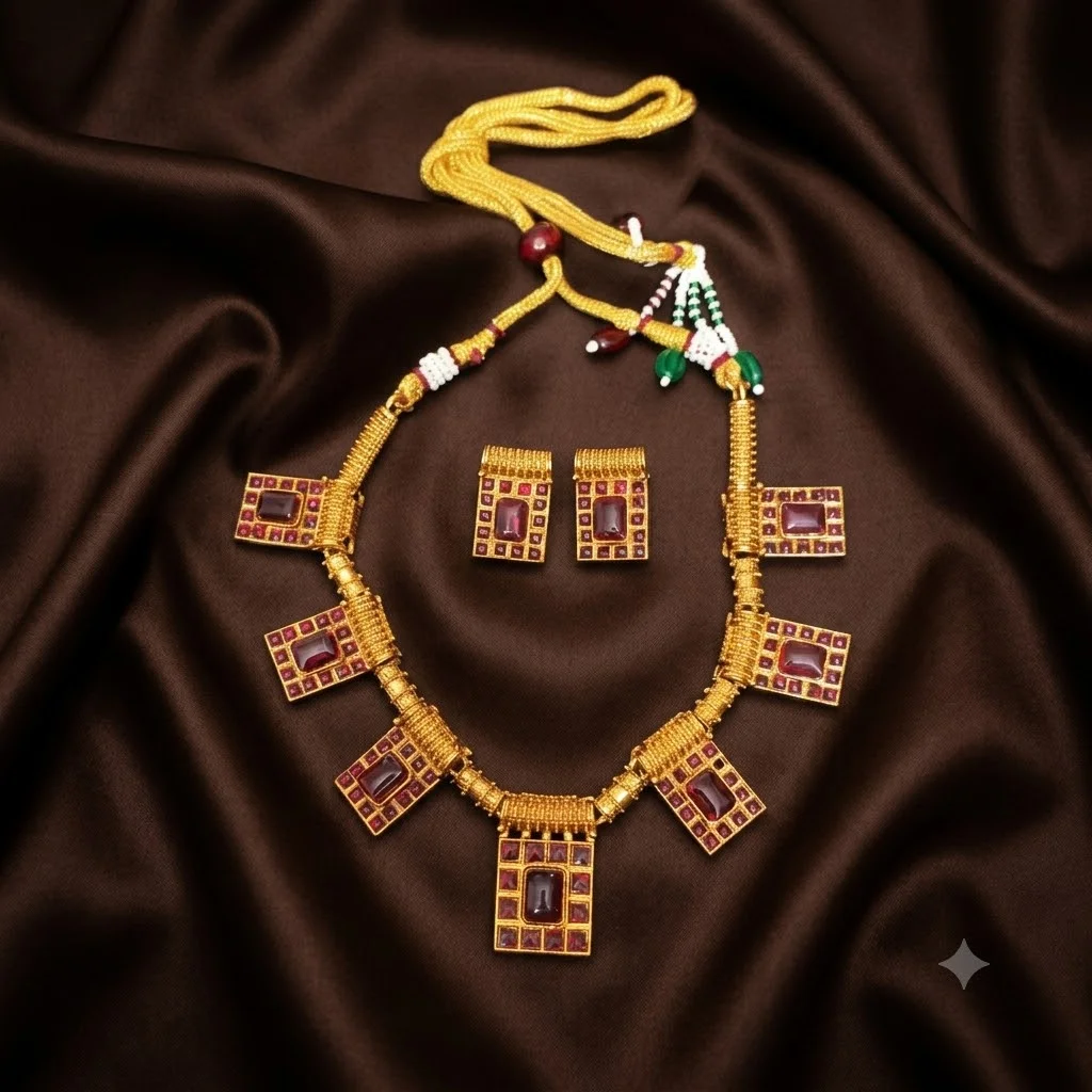 Beautiful Necklace Set with Earrings- NN0059