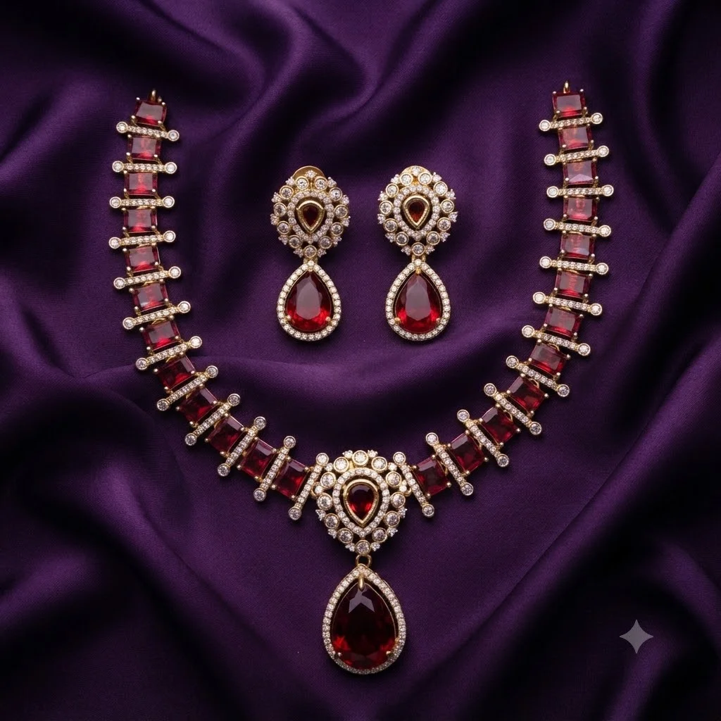 Beautiful Premium Quality Necklace with Earrings- NN0069