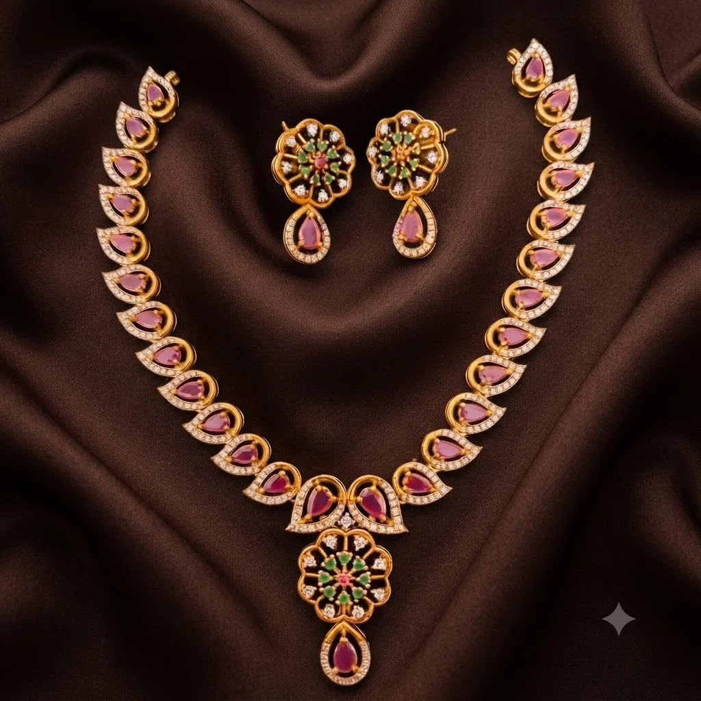 Beautiful Premium Quality Necklace with Earrings- NN0071