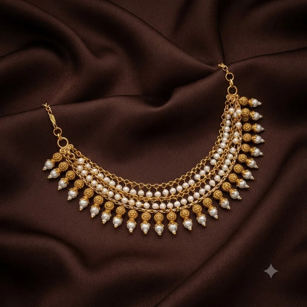 3 Layer Pearl and Gold Bead Matilu - SMT0088