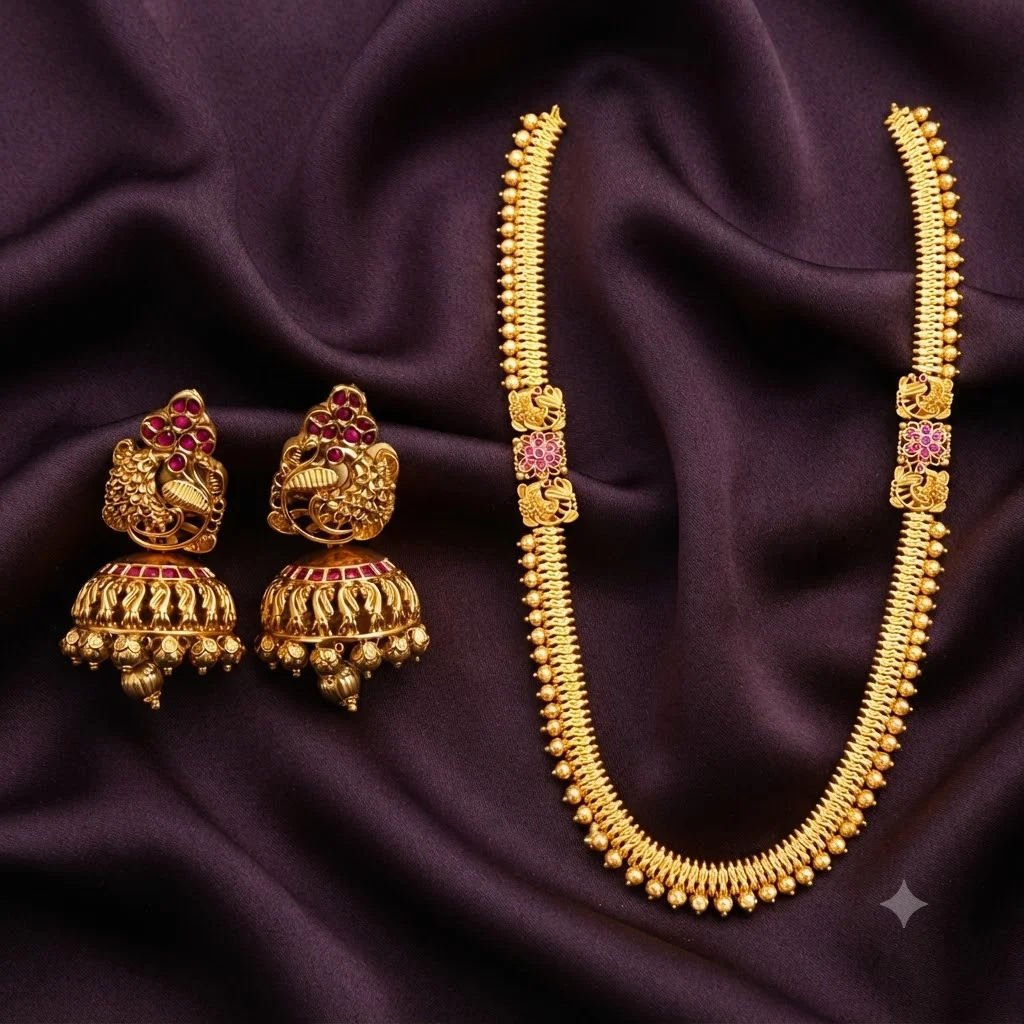 Beautiful Nakshi Haram with Earrings- NH00101