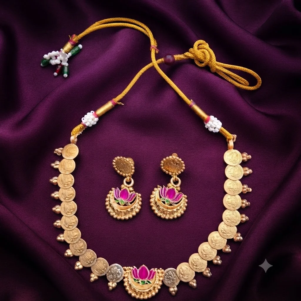 Beautiful Nakshi Necklace with Earrings- NN00111