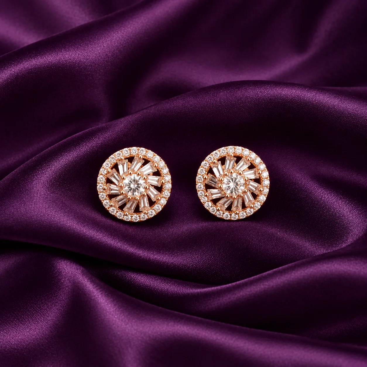 Beautiful Antique Finish CZ Earrings-ER0026