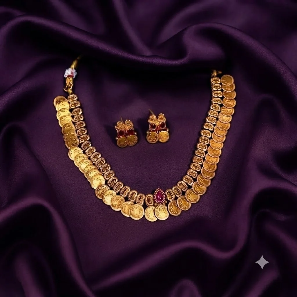 Antique Kasu Lakshmi Necklace - SNN00491