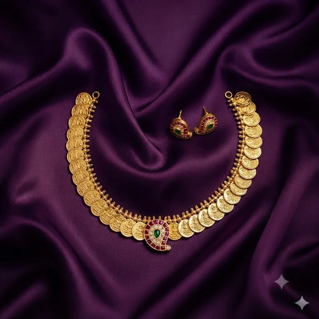 Antique Kaasu with Kempu Mango - SNN00134