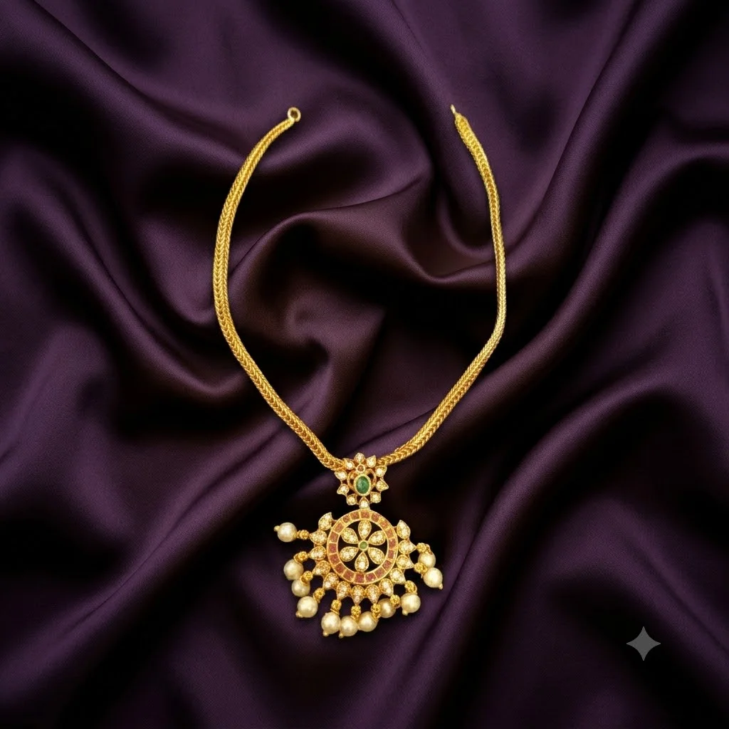Beautiful Antique-finish Short Necklace set- NN0004