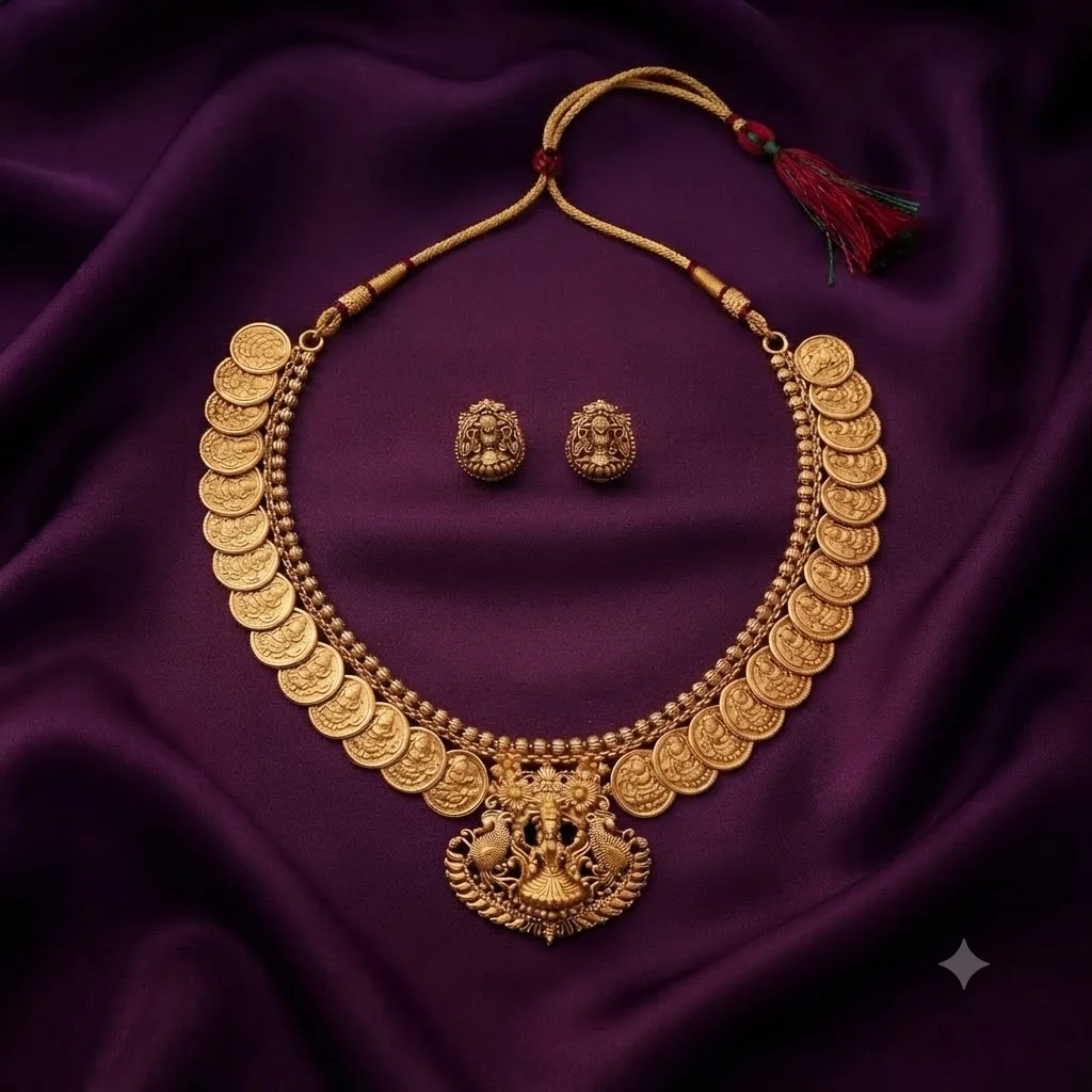 Nakshi Lakshmi Necklace With Kaasu - SNN00614